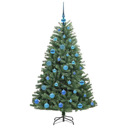 Künstlicher klappbarer Weihnachtsbaum mit 150 LEDs Grün 150 cm