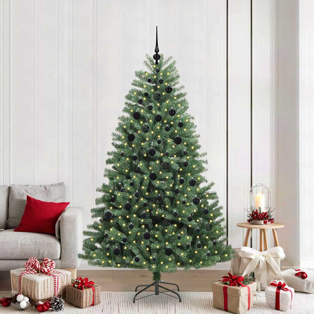 Künstlicher klappbarer Weihnachtsbaum Grün 210 cm