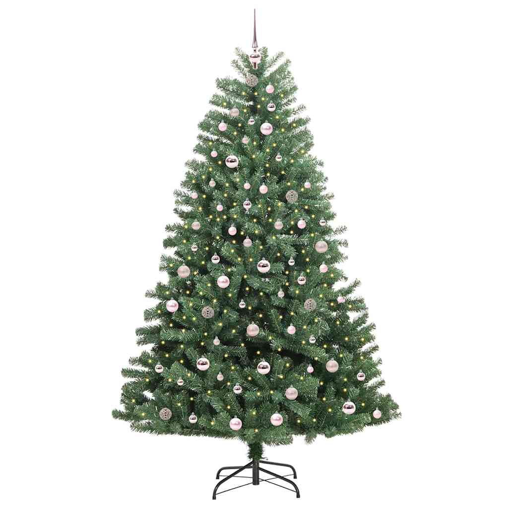 Künstlicher klappbarer Weihnachtsbaum Grün 210 cm