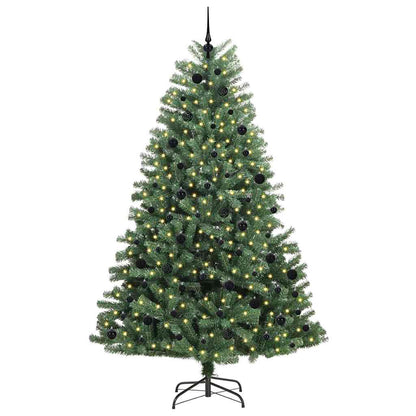 Künstlicher klappbarer Weihnachtsbaum mit 300 LEDs Grün 240 cm