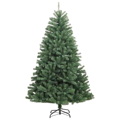 Künstlicher klappbarer Weihnachtsbaum mit 300 LEDs Grün 240 cm