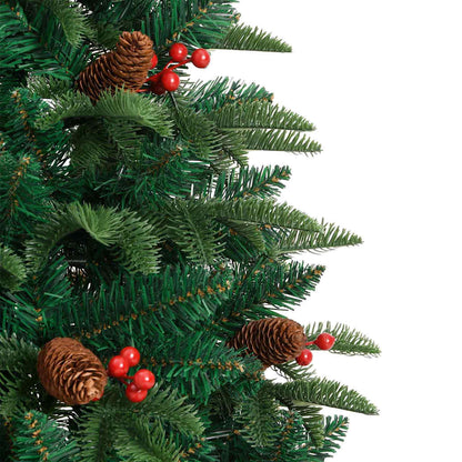 Künstlicher Weihnachtsbaum mit 150 LEDs mit Ständer Grün 150 cm