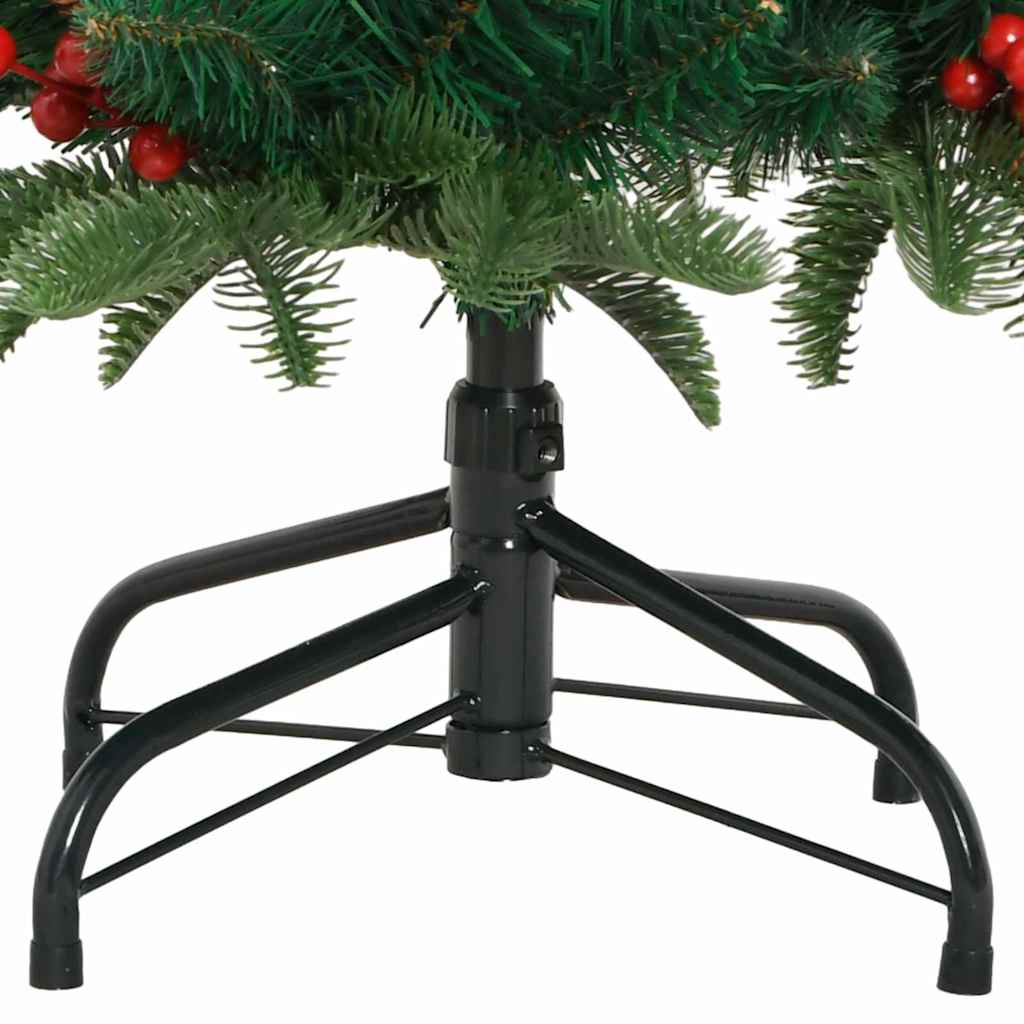 Künstlicher Weihnachtsbaum mit 150 LEDs mit Ständer Grün 150 cm