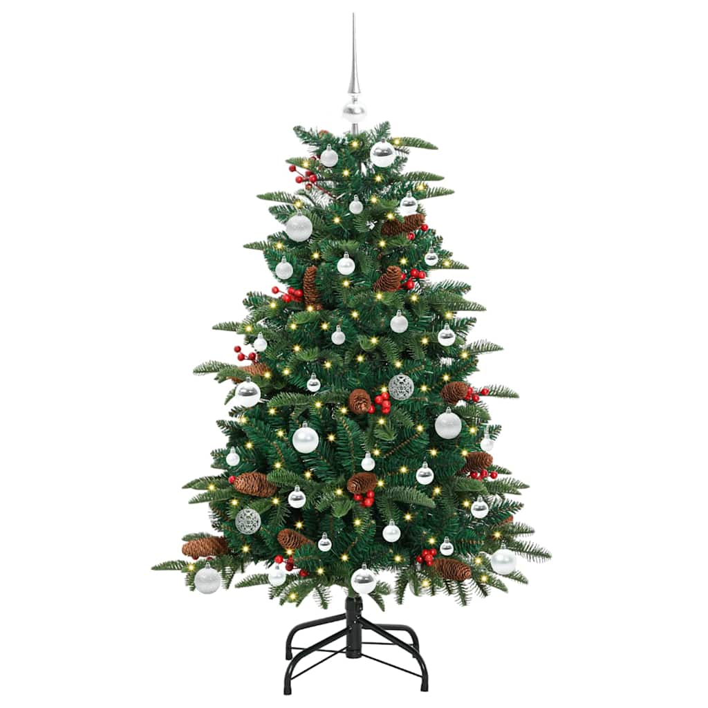 Künstlicher Weihnachtsbaum mit 150 LEDs mit Ständer Grün 150 cm