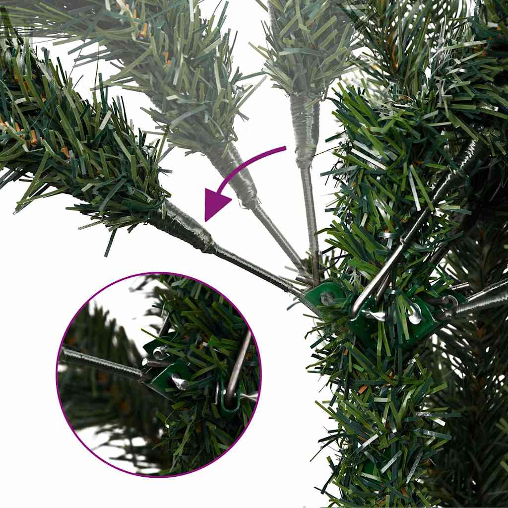 Künstlicher Weihnachtsbaum mit 150 LEDs mit Ständer Grün 150 cm