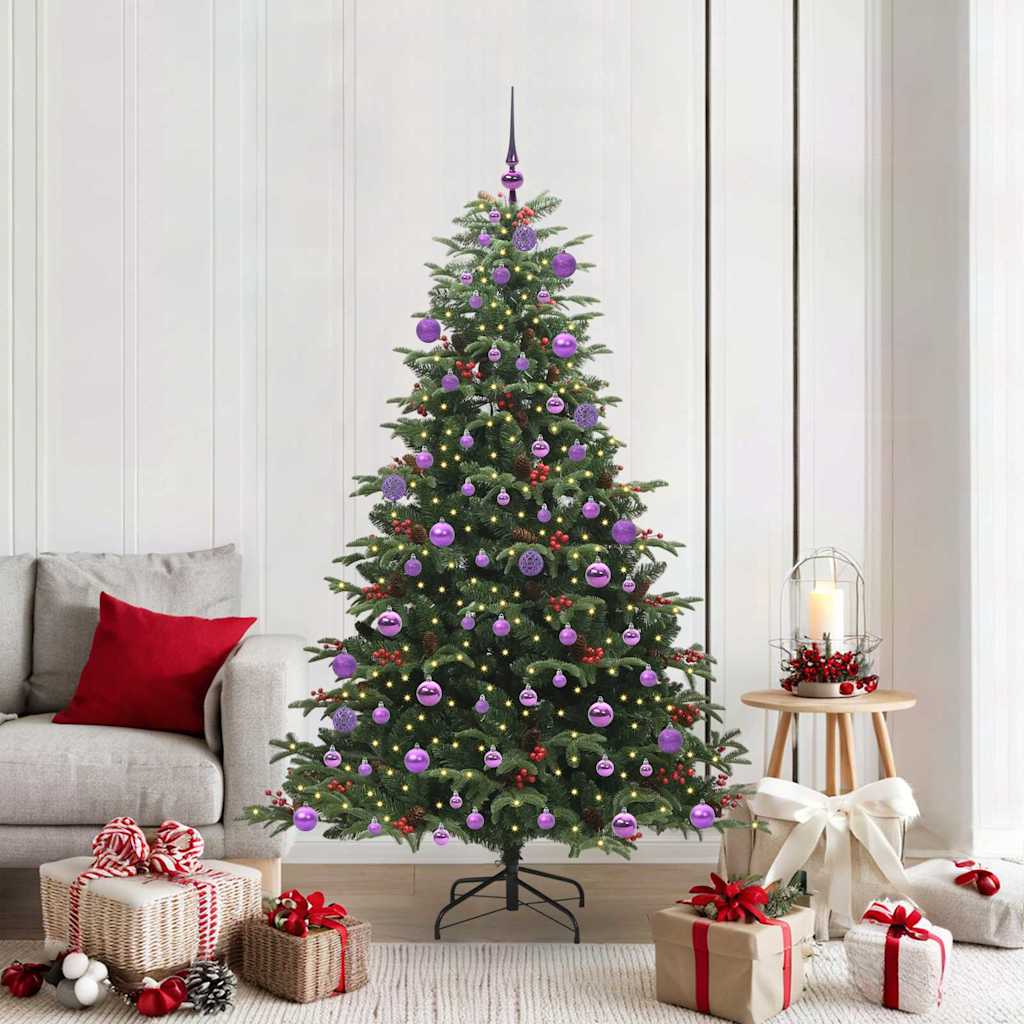Künstlicher Weihnachtsbaum mit 300 LEDs mit Ständer Grün 180 cm