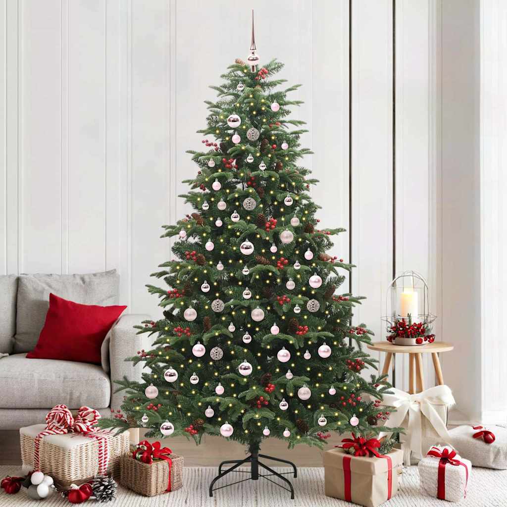 Künstlicher Weihnachtsbaum mit 300 LEDs mit Ständer Grün 210 cm