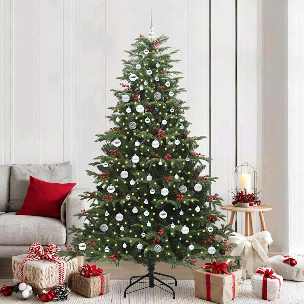 Künstlicher Weihnachtsbaum mit 300 LEDs mit Ständer Grün 210 cm