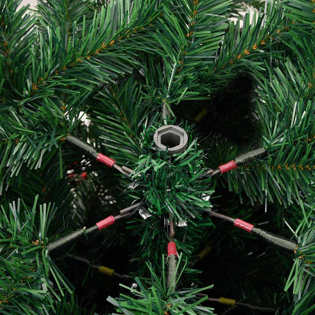Künstlicher Weihnachtsbaum mit 300 LEDs mit Ständer Grün 210 cm