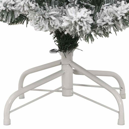 Künstlicher klappbarer Weihnachtsbaum Grün und Weiß 120 cm