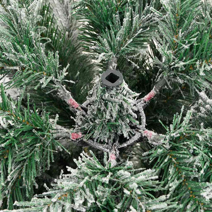Künstlicher klappbarer Weihnachtsbaum Grün und Weiß 120 cm