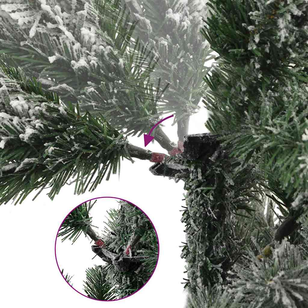 Künstlicher klappbarer Weihnachtsbaum Grün und Weiß 120 cm