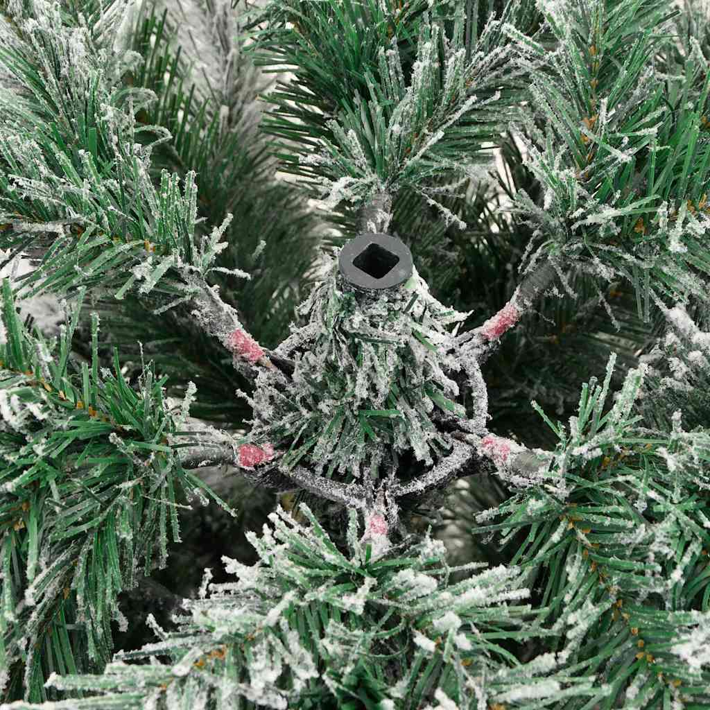 Künstlicher klappbarer Weihnachtsbaum Grün und Weiß 120 cm