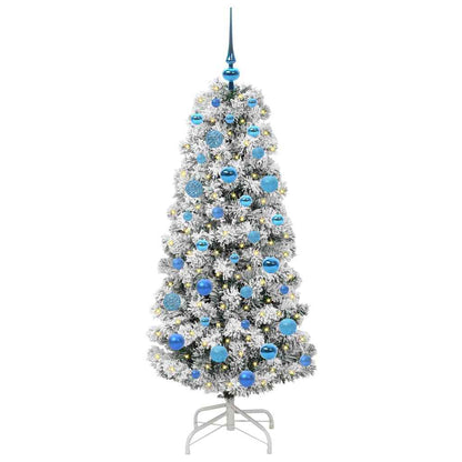 Künstlicher klappbarer Weihnachtsbaum Grün und Weiß 150 cm