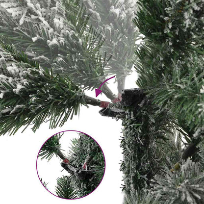 Künstlicher klappbarer Weihnachtsbaum Grün und Weiß 150 cm