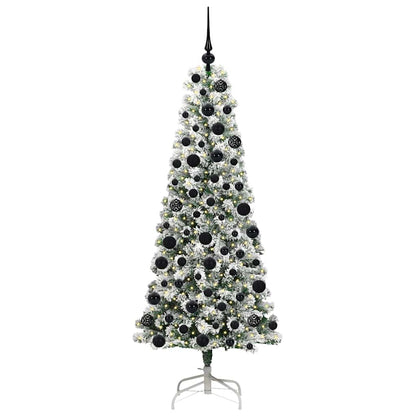 Künstlicher klappbarer Weihnachtsbaum Grün und Weiß 180 cm