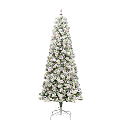 Künstlicher klappbarer Weihnachtsbaum Grün und Weiß 180 cm