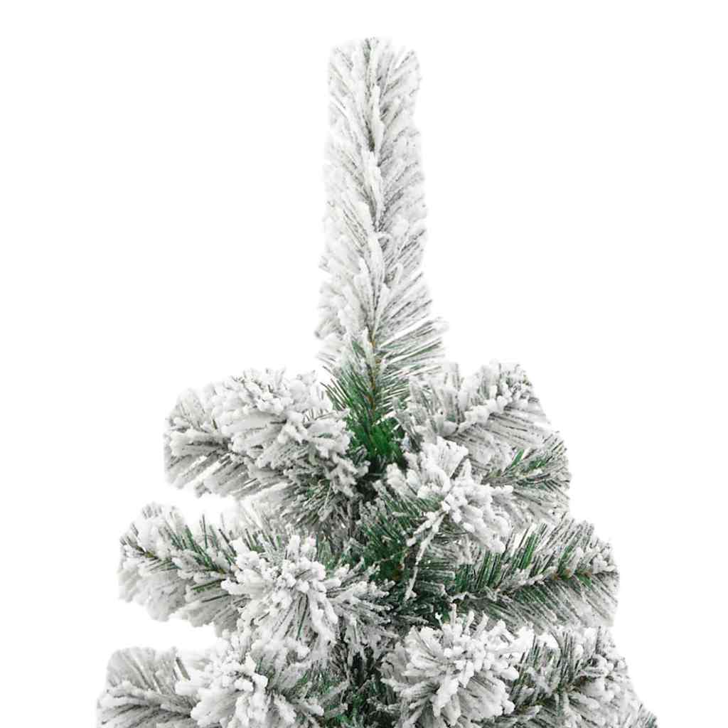 Künstlicher klappbarer Weihnachtsbaum Grün und Weiß 210 cm