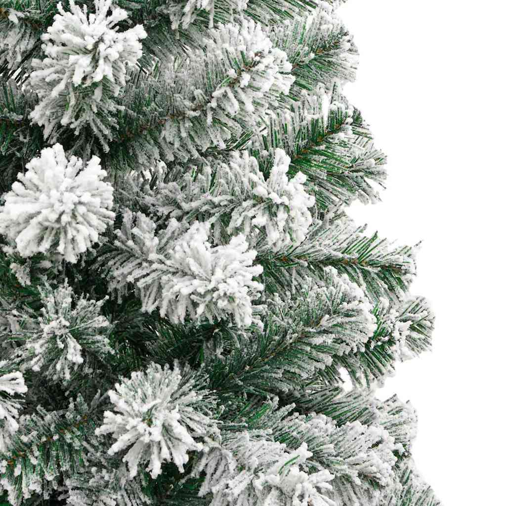 Künstlicher klappbarer Weihnachtsbaum Grün und Weiß 210 cm