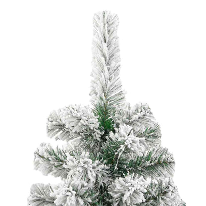 Künstlicher klappbarer Weihnachtsbaum Grün und Weiß 210 cm