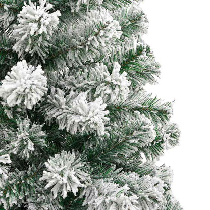 Künstlicher klappbarer Weihnachtsbaum Grün und Weiß 210 cm