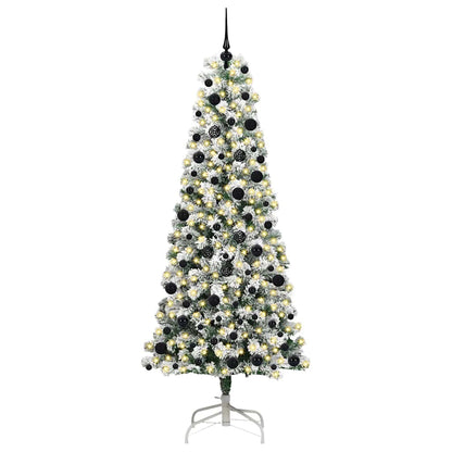 Künstlicher klappbarer Weihnachtsbaum Grün und Weiß 240 cm