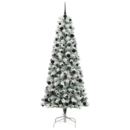 Künstlicher klappbarer Weihnachtsbaum Grün und Weiß 240 cm