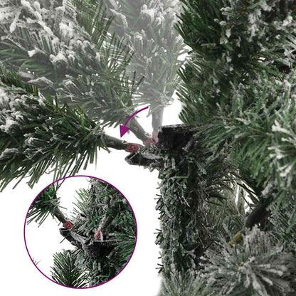 Künstlicher klappbarer Weihnachtsbaum Grün und Weiß 240 cm