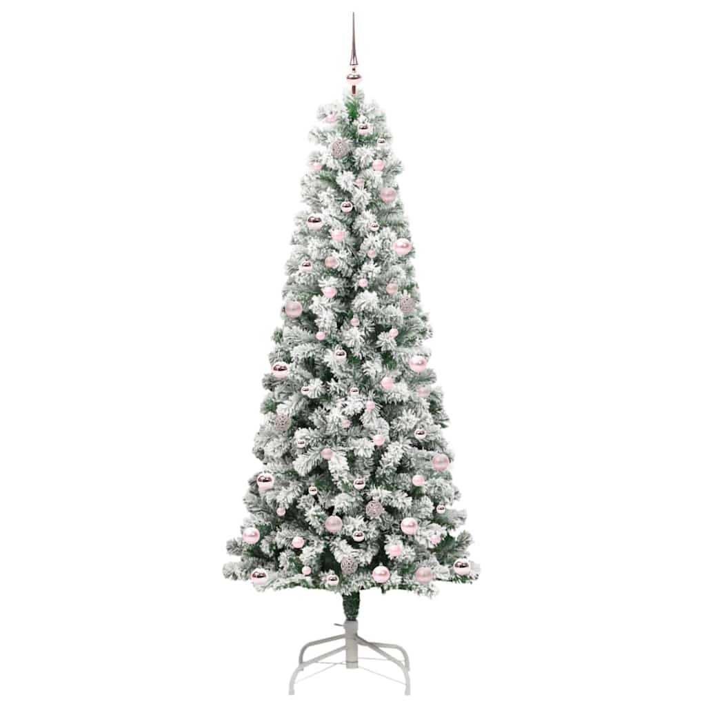 Künstlicher klappbarer Weihnachtsbaum Grün und Weiß 240 cm