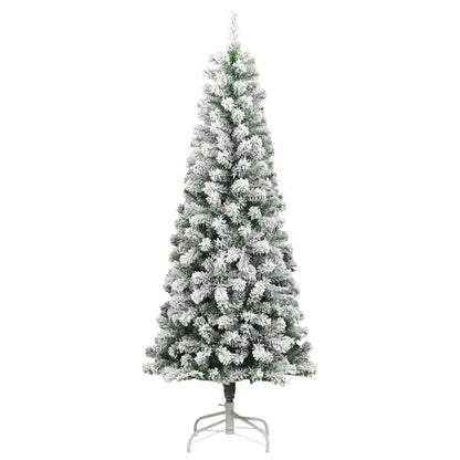 Künstlicher klappbarer Weihnachtsbaum Grün und Weiß 240 cm