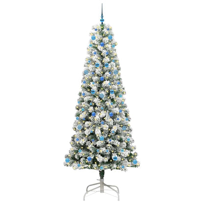 Künstlicher klappbarer Weihnachtsbaum Grün und Weiß 240 cm