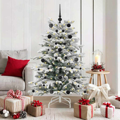 Künstlicher klappbarer Weihnachtsbaum Weiß 150 cm PE und PVC