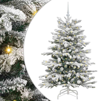 Künstlicher klappbarer Weihnachtsbaum Weiß 150 cm PE und PVC