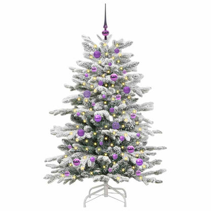 Künstlicher klappbarer Weihnachtsbaum Weiß 150 cm PE und PVC