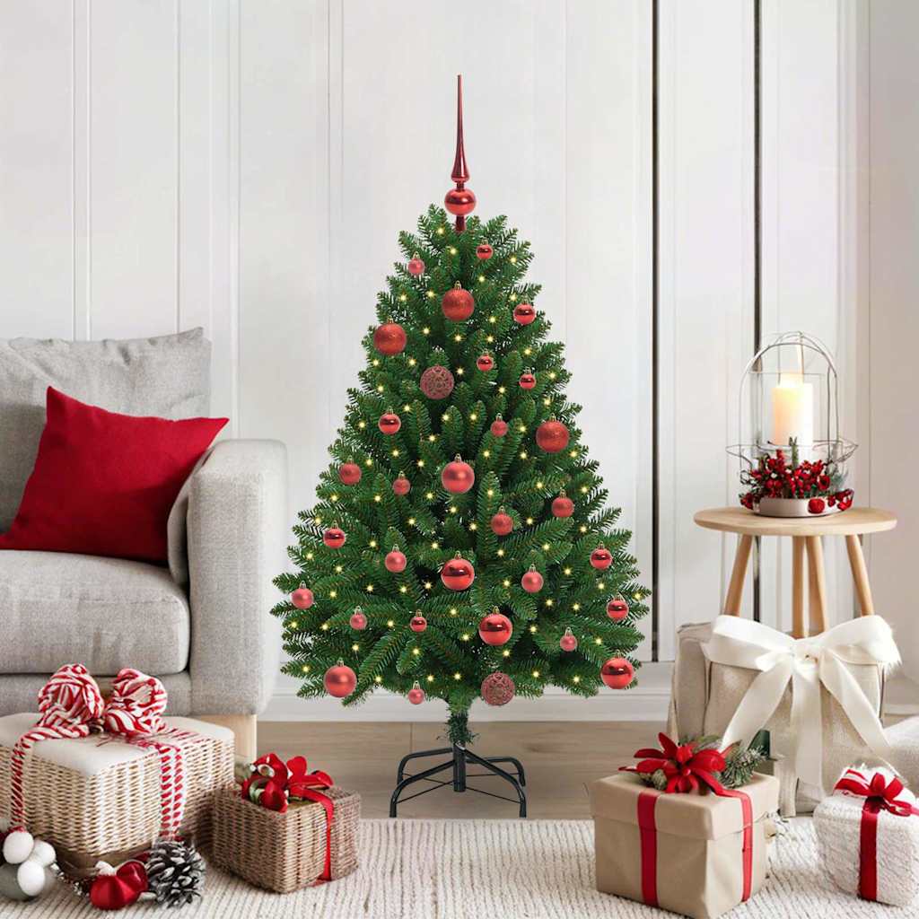 Künstlicher Weihnachtsbaum Grün 120 cm PVC und Metall