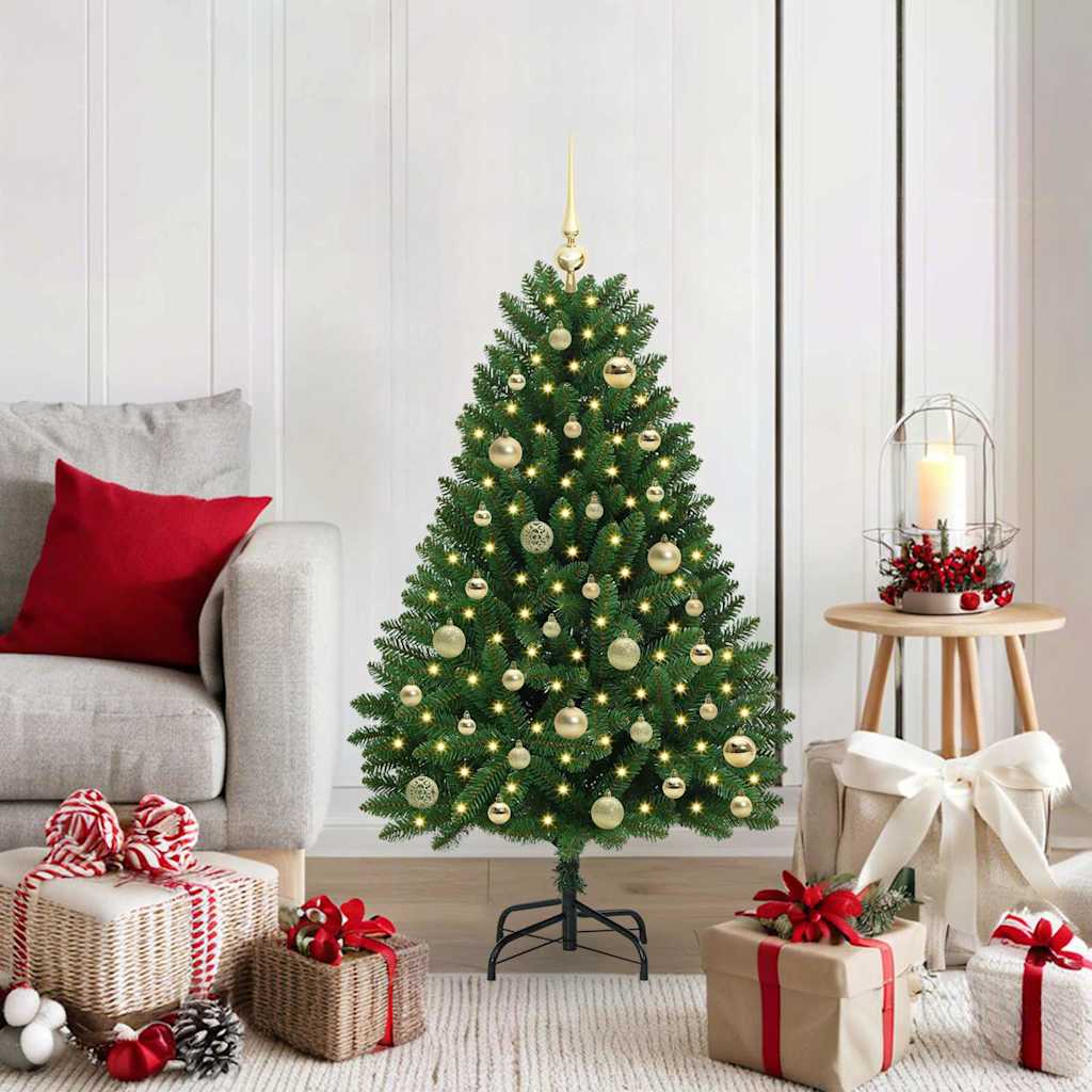 Künstlicher Weihnachtsbaum 120 cm 150 LEDs Warmes Weiß Grün