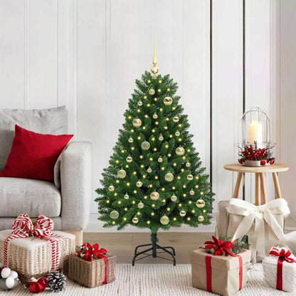 Künstlicher Weihnachtsbaum 120 cm 150 LEDs Warmes Weiß Grün