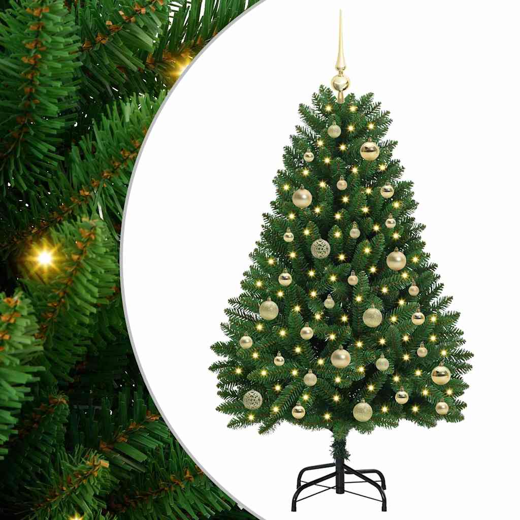 Künstlicher Weihnachtsbaum 120 cm 150 LEDs Warmes Weiß Grün