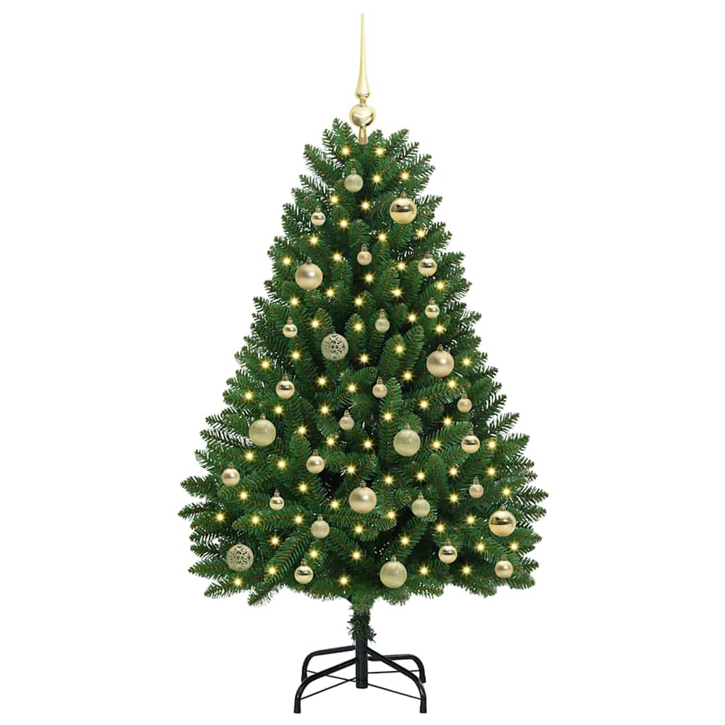 Künstlicher Weihnachtsbaum 120 cm 150 LEDs Warmes Weiß Grün