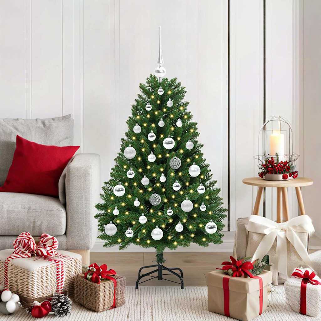 Künstlicher Weihnachtsbaum Grün 120 cm PVC und Metall