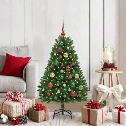 Künstlicher Weihnachtsbaum 120 cm 150 LEDs Warmes Weiß Grün