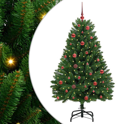 Künstlicher Weihnachtsbaum 150 cm 150 LEDs Warmes Weiß Grün