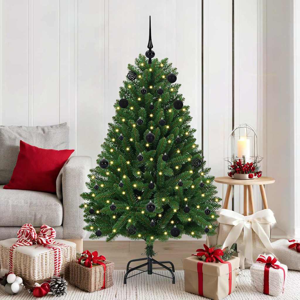 Künstlicher Weihnachtsbaum 150 cm 150 LEDs Warmes Weiß Grün