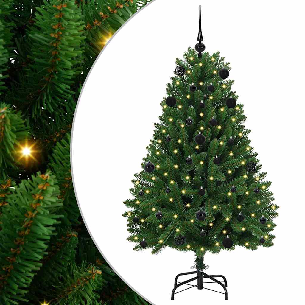 Künstlicher Weihnachtsbaum 150 cm 150 LEDs Warmes Weiß Grün