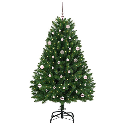 Künstlicher Weihnachtsbaum 150 cm 150 LEDs Warmes Weiß Grün
