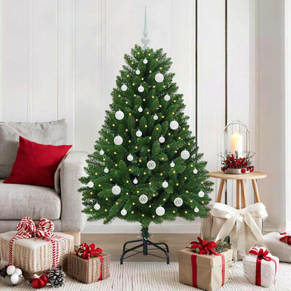 Künstlicher Weihnachtsbaum 150 cm 150 LEDs Warmes Weiß Grün