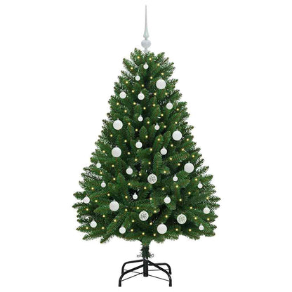 Künstlicher Weihnachtsbaum 150 cm 150 LEDs Warmes Weiß Grün