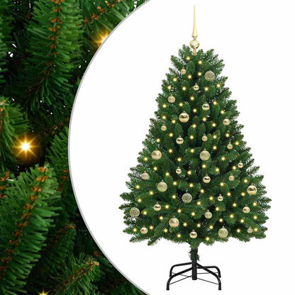 Künstlicher Weihnachtsbaum 150 cm 150 LEDs Warmes Weiß Grün