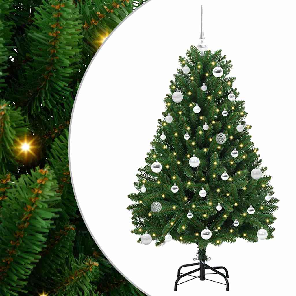 Künstlicher Weihnachtsbaum 150 cm 150 LEDs Warmes Weiß Grün