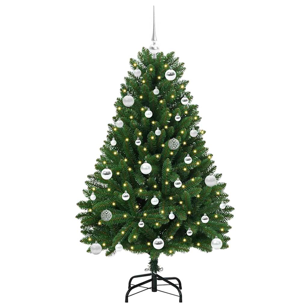 Künstlicher Weihnachtsbaum 150 cm 150 LEDs Warmes Weiß Grün